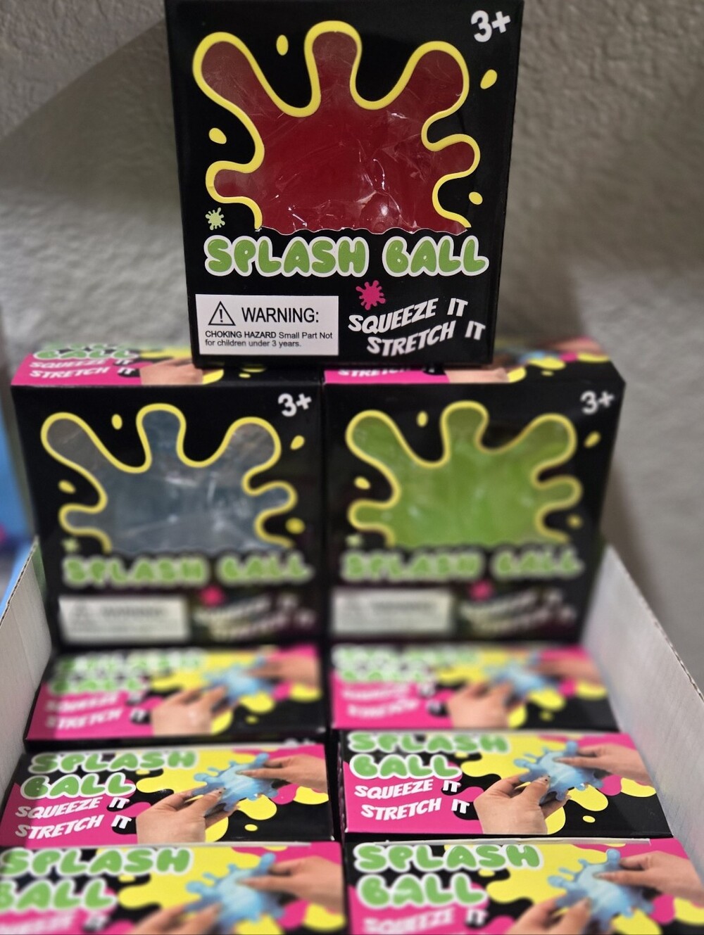 (2)-Splash Ball Squeeze & Stretch Toy